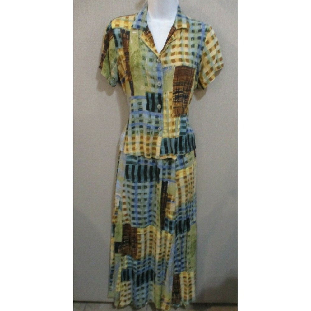 Jams World 'Gridlock' Size XS Top & Size Small Skirt Set Made in Hawaii